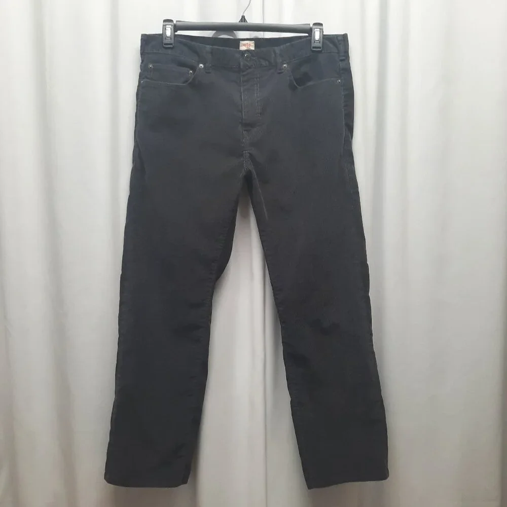 Dockers Straight Fit Corduroy Pants Men's 36x29 Charcoal Gray Stretch Casual - Picture 1 of 10